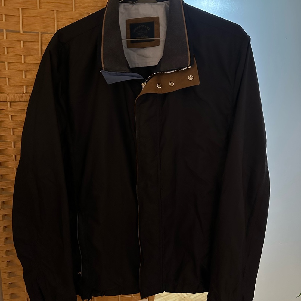 Paul & Shark Nylon Jacket with Suede Trim